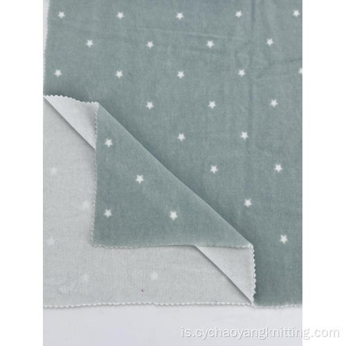 Polyester prentað flauel prjónað teygju flauelefni